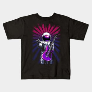 Astronaut With Guitar Kids T-Shirt